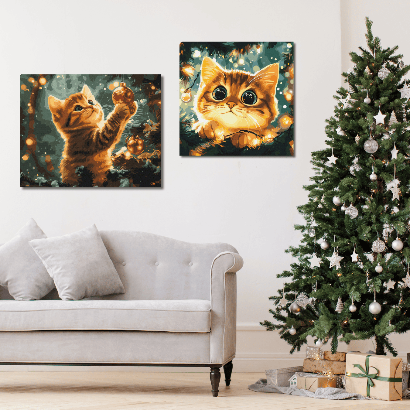 Диптих "Новорічні вогники"